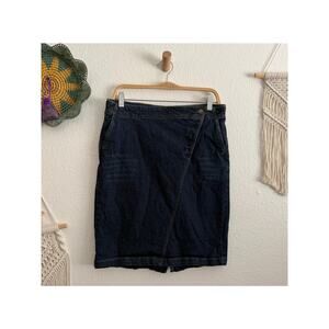 Garnet Hill Blue Denim Jean Skirt Size 8